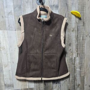 Shyanne Brown Fleece Full Zip Vest